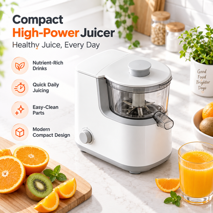 🍊✨ RIISULT Compact High-Power Juicer | Fast Fresh Juice Extraction | Smooth Nutrient-Rich Drinks | Easy-Clean Design | Simple Everyday Juicing for Modern Home Kitchens