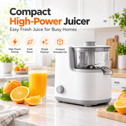 🍊✨ RIISULT Compact High-Power Juicer | Fast Fresh Juice Extraction | Smooth Nutrient-Rich Drinks | Easy-Clean Design | Simple Everyday Juicing for Modern Home Kitchens